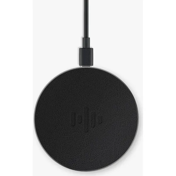 Soundliving Qi Trådløs Oplader i Sort Læder med LED