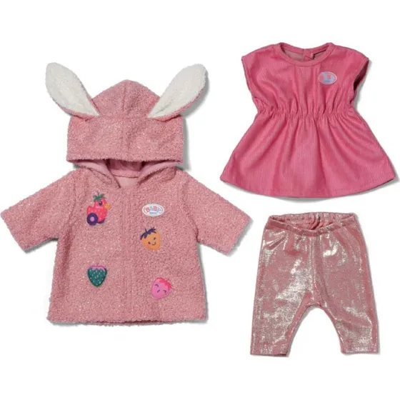 BABY born Kaninfrakkesæt med Kjole 43 cm