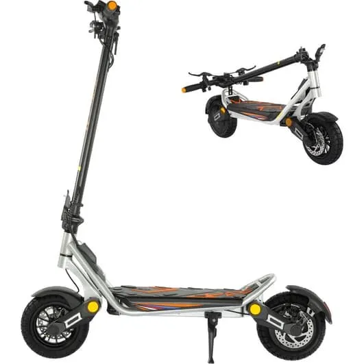 Kukirin A1 El-løbehjul - 800W, 45 km rækkevidde, Sølv