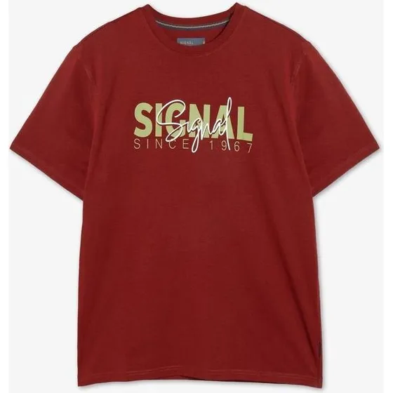 Signal OwenSi Print Tee - Melereet T-shirt med logo