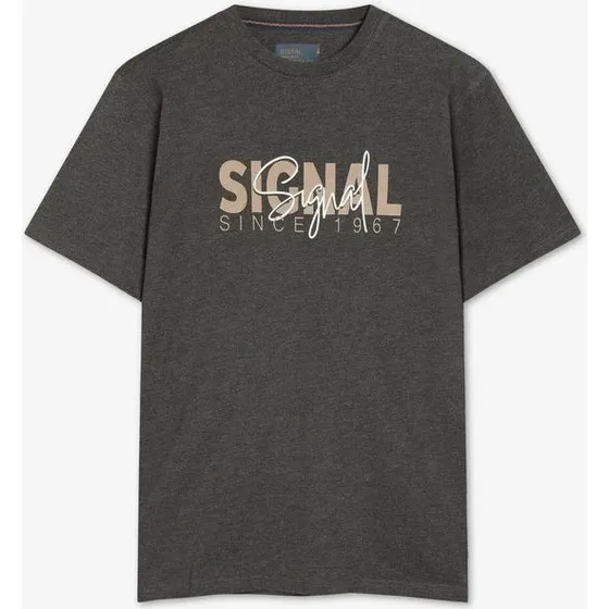 Signal OwenSi Print Tee - Melereet T-shirt med logo
