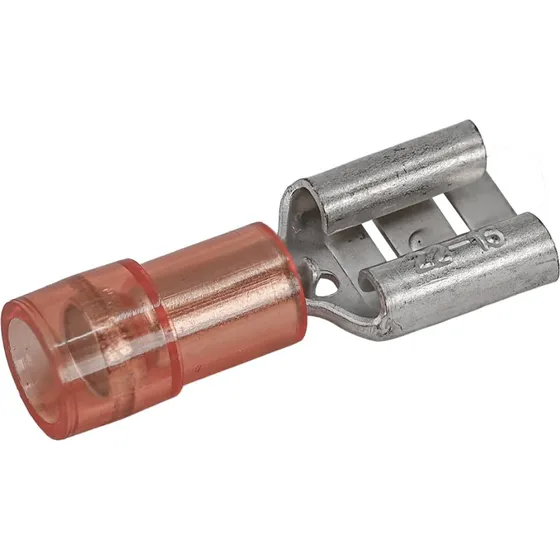 Elpress isoleret spademuffe, hun, 0,5-1,5 mm², rød, 100 stk