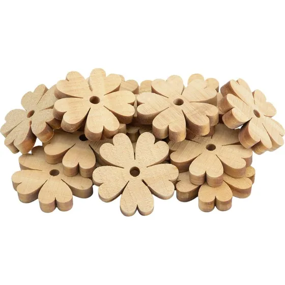 Colorations Træblomster-dekoration, 20 stk. (4 cm)