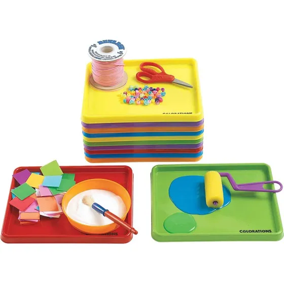 Colorations Craft Tray Set - 12 stk. plastbakker