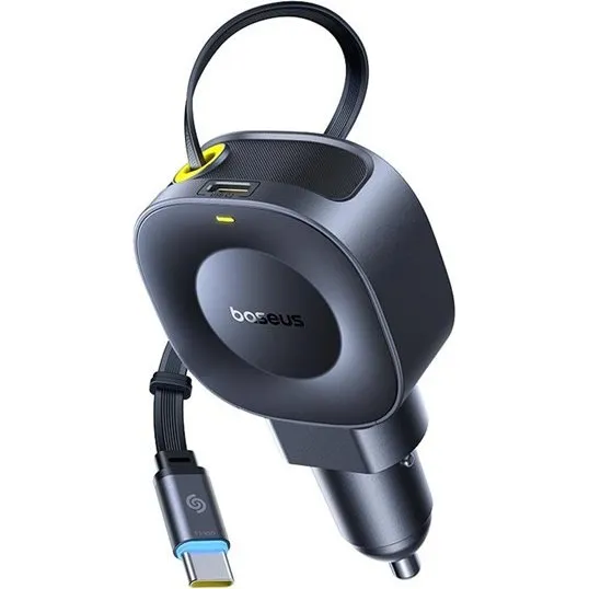 Baseus PrimeTrip VR2 Biloplader med USB-C kabel - Sort