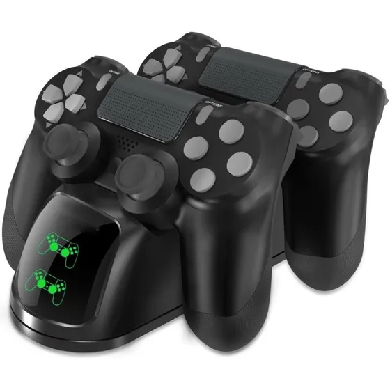 INF Dobbelt ladestation til 2 PS4/PS4 Slim/PS4 Pro-controllere