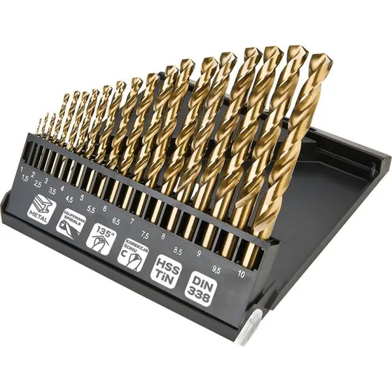 NEO TOOLS Metalbor HSS-TiN 1,0-10,0 mm - 19 stk.