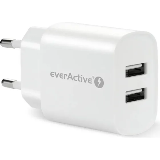 everActive SC-220 USB-oplader med 2 x USB-A - hvid