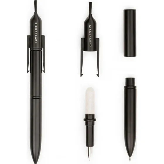 Kikkerland Tidy Tech Pen – Multiværktøj til rengøring, Sort