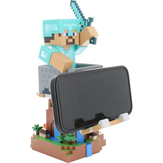 Cable Guys Minecraft: Steve i Diamond Armour - Controller/Mobilholder