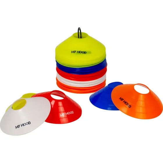 My Hood 50 flade kegler – 5 farver, inkl. holder