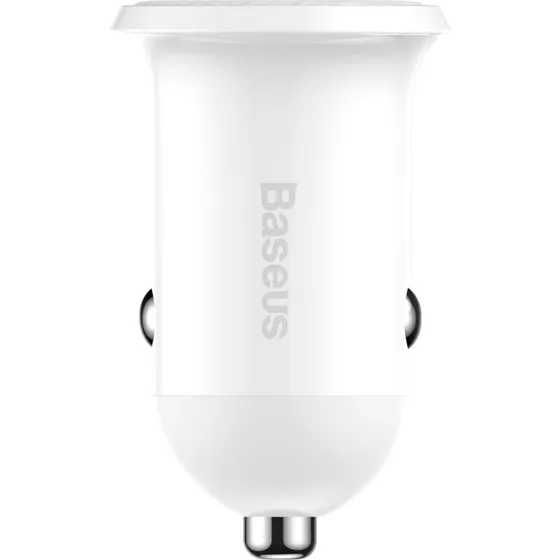 Baseus Grain Pro biloplader 2x USB 4,8A – Hvid