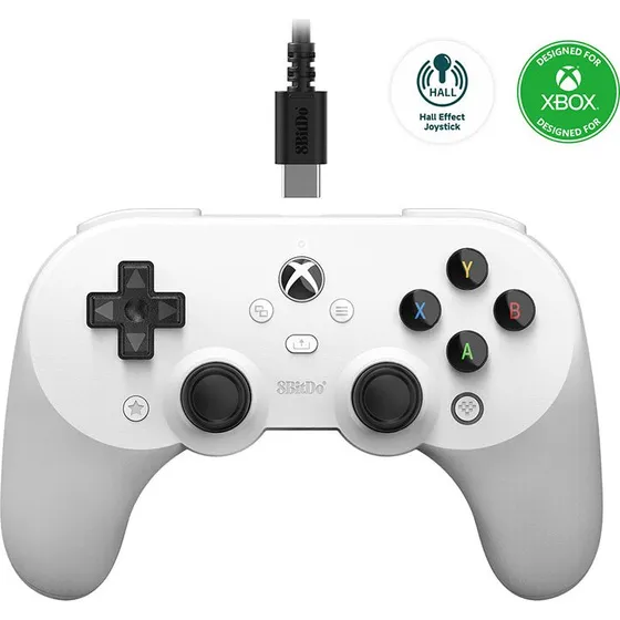 8BitDo Pro 2 Kablet Xbox-controller – Hvid