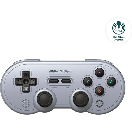8BitDo SN30 Pro Hall Edition – Trådløs Retro-controller (Grå)