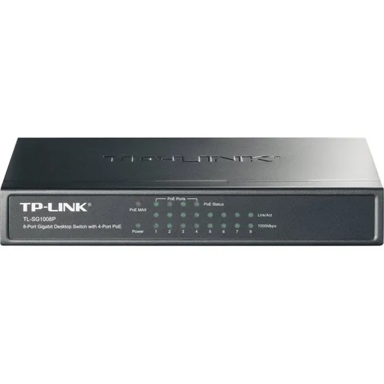 TP-Link TL-SG1008P 8-port Gigabit Switch med 4 PoE-porte