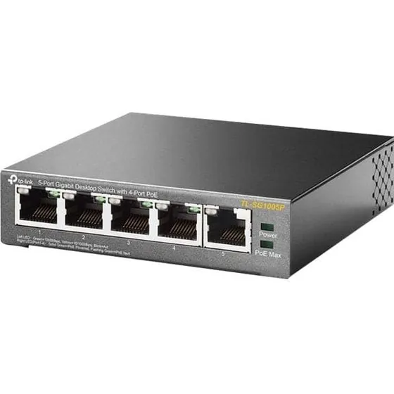 TP-Link TL-SG1005P 5-port Gigabit Switch med 4x PoE+