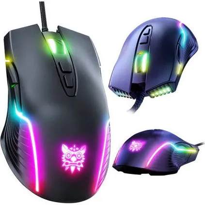 ONIKUMA CW905 Gamingmus – Sort, 6400 DPI, 7 knapper