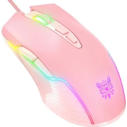 ONIKUMA CW905 Gamingmus – Pink RGB, 7 knapper, Op til 6400 DPI