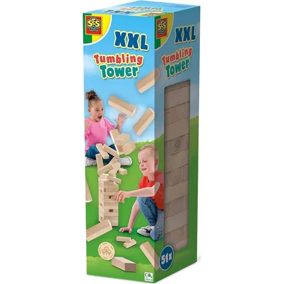 SES Creative XXL Tumbling Tower – Klodsmajor i træ