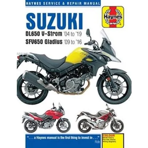 Haynes Manual: Suzuki DL650 V-Strom & SFV650 Gladius (04-19)