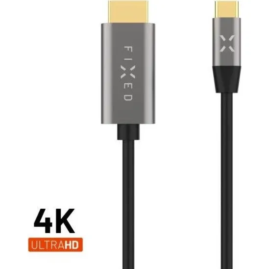 FIXED USB-C til HDMI 4K/60 Hz kabel, 2m - Sort