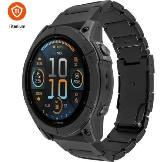 FIXED Titanium Strap til Garmin QuickFit 22mm - Sort