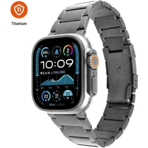 FIXED Titanium Strap til Apple Watch - Sort/Natural Titanium