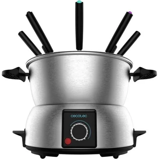 Cecotec Fun Gourmet Fondue Sæt - 1000W, 8 gafler i rustfrit stål