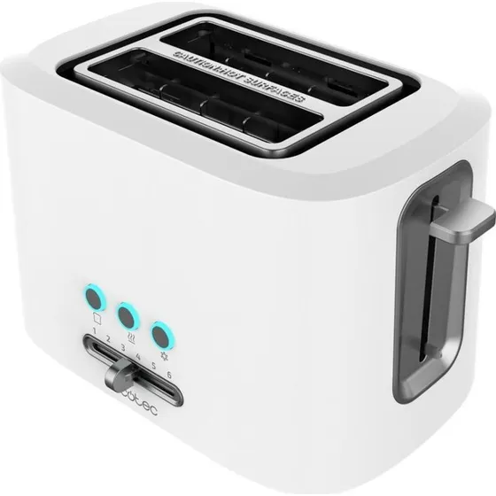 Cecotec 03188 ToastTaste 9000 Brødrister, 2 skiver, 980W, Hvid