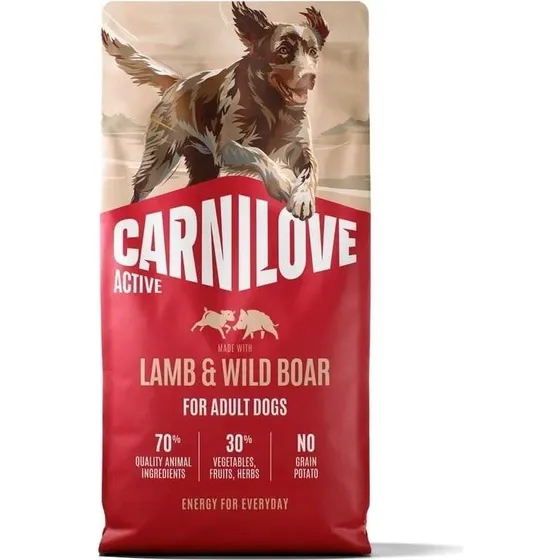 CARNILOVE Active Adult Lamb & Wild Boar Hundefoder - 12 kg