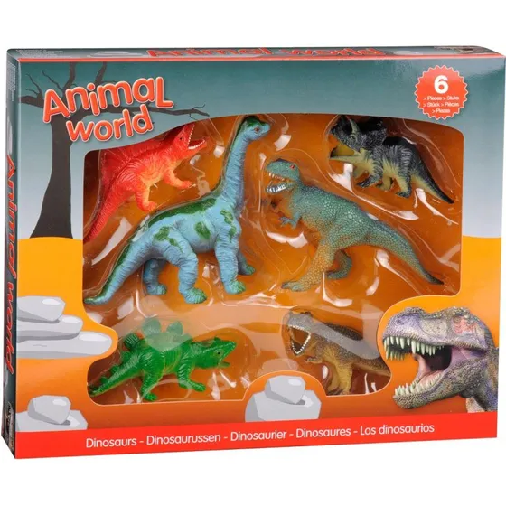 Johntoy Dinosaurs Giftbox - 6 stk. dinosaurfigurer
