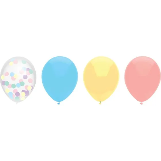 Haza Witbaard Balloon Mix Pastel - 6 stk. - 30 cm