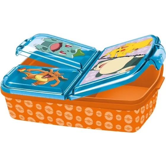 Pokémon madkasse til børn – 3 rum, Pikachu-design