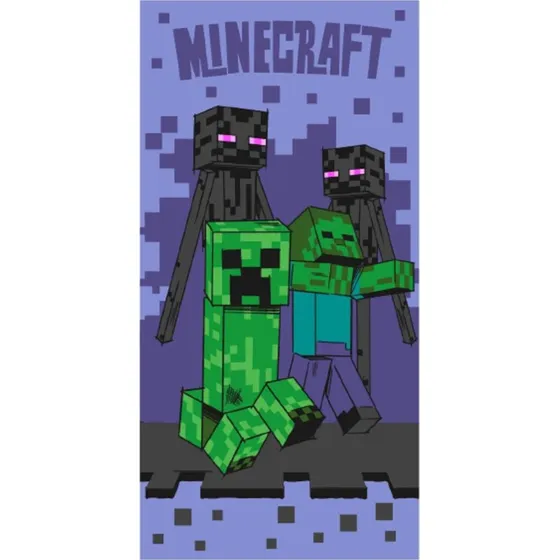 Minecraft Creeper badehåndklæde 70x140 cm - 100% bomuld
