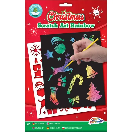 Grafix Scratch Art Rainbow Christmas - A5