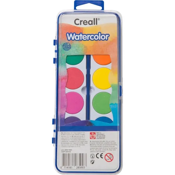 Creall Watercolor set 12 pcs. med pensel