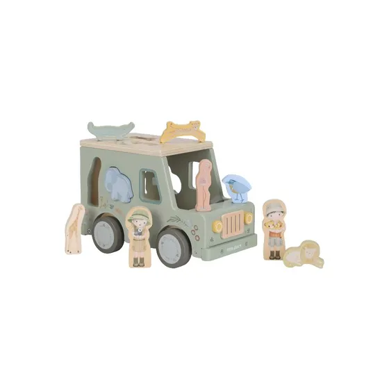 Little Dutch Safari puttekasse bil med 9 figurer