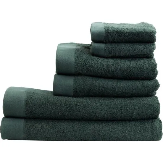 By Borg håndklædepakke 6 stk – 100% bomuld, mørkegrøn