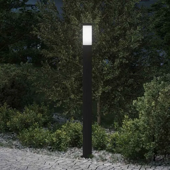 vidaXL Pullertlampe 110 cm i rustfrit stål, sort IP44