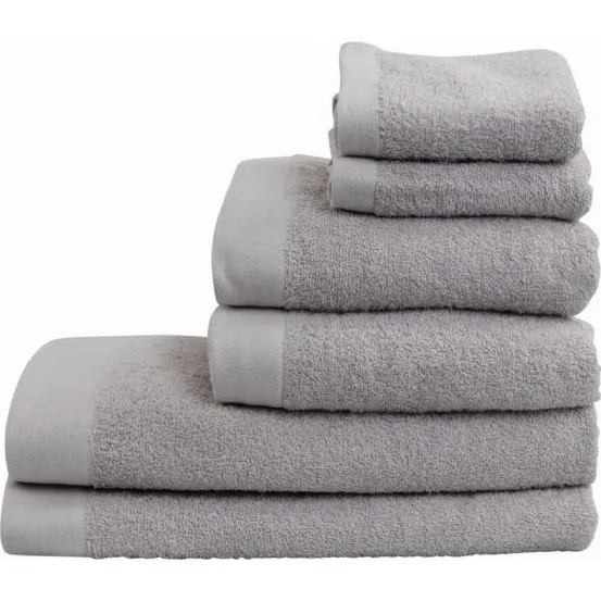 By Borg Lysegrå håndklædepakke 6 stk. 100% bomuld