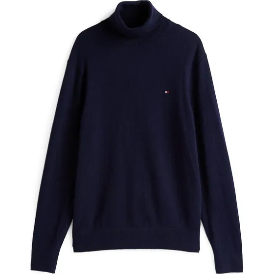 Tommy Hilfiger Rullekrave i Pima-bomuld og Cashmere - Navy/Rød/Hvid