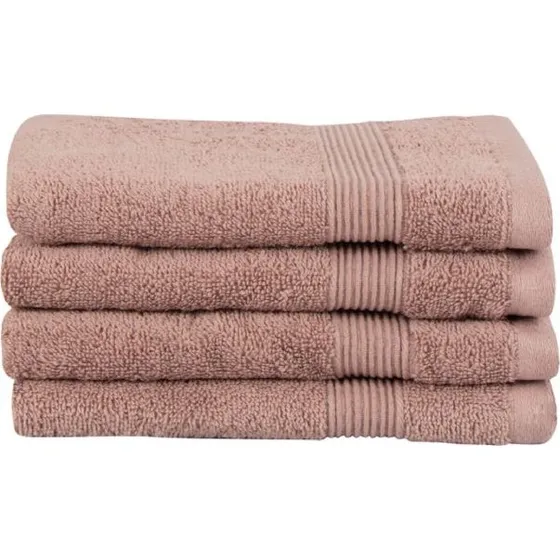 GOTS økologisk gæstehåndklæde 40x60 cm - Støvet rosa