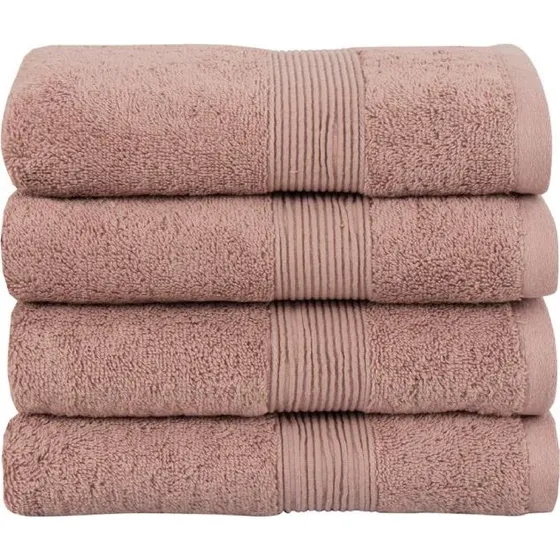 Økologisk håndklæde 50x100 cm – GOTS 650 g/m², støvet rosa