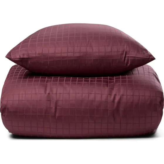 Økologisk bomuldssatin sengesæt 200x220 Blomme (GOTS)