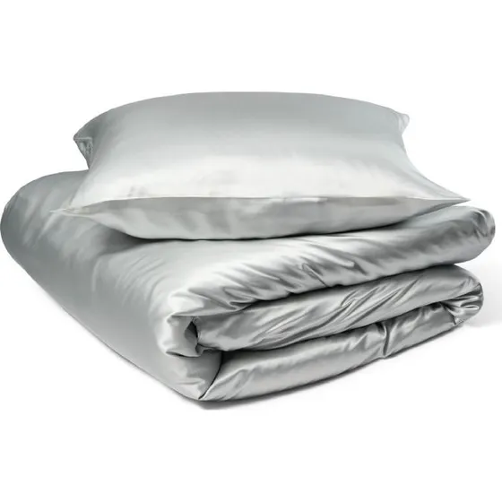 By Borg silkesengetøj 240x220 cm - 100% morbærsilke, grå