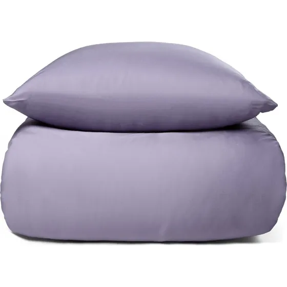 Bambus sengetøj 140x220 cm — Lys lilla satinvævet (200TC)