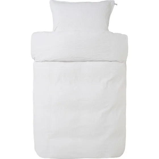 Høie Pure White baby sengetøj 70x100 cm i krepp bomuld
