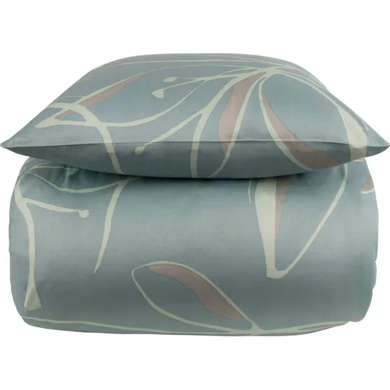 By Borg bomuldssatin sengesæt 140x220 - iris grøn 300 TC