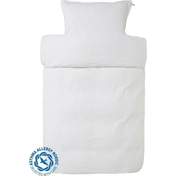 Høie Pure White krepp sengesæt 200x220 cm, 100% bomuld