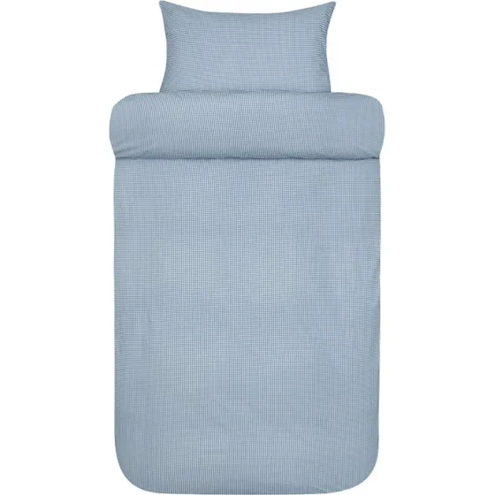 Høie Frans sengesæt 140x220 cm – Blå ternet, ekstra fin bomuld
